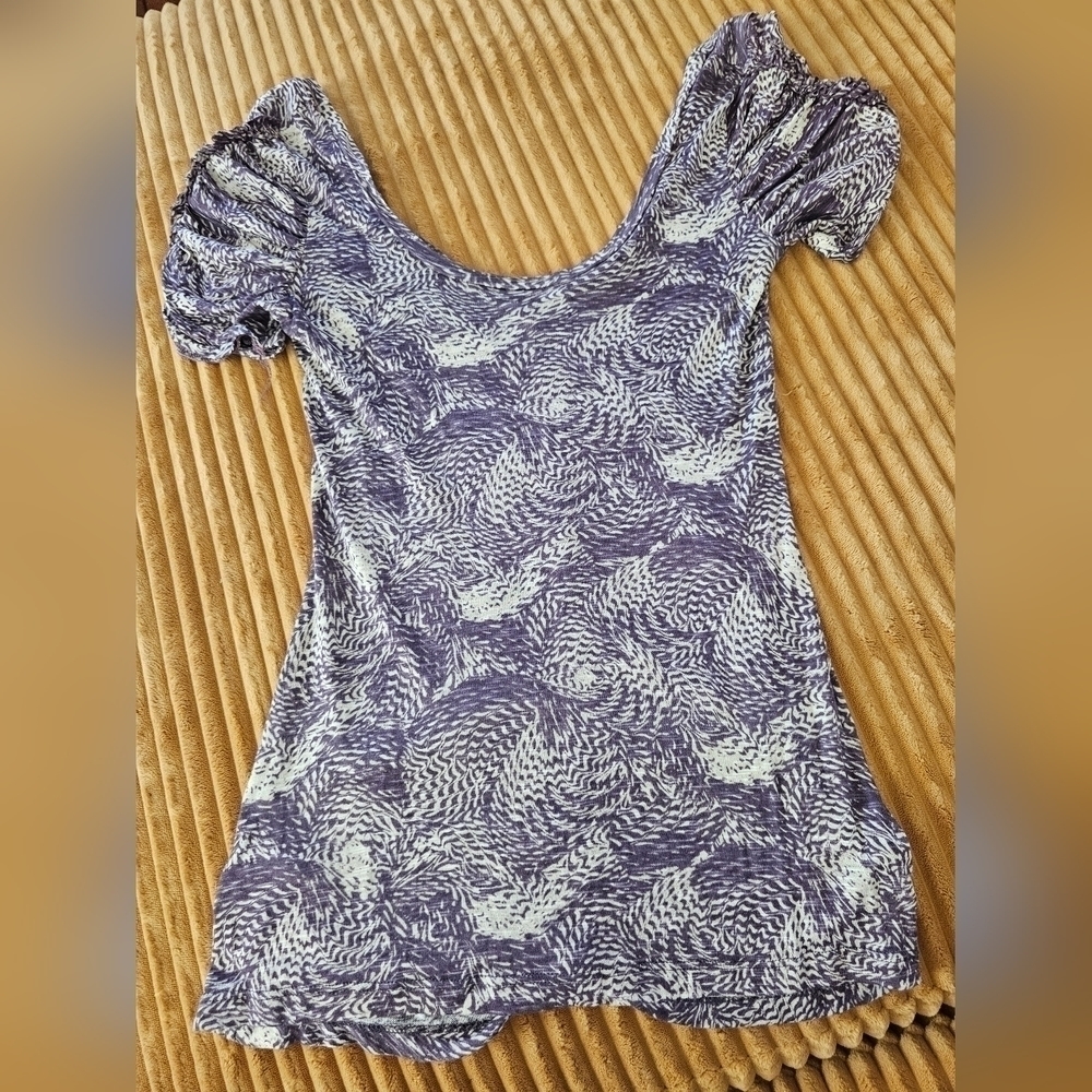 Sparkle &  Fade Print Ruffled Top